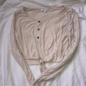 cropped long sleeve shirt